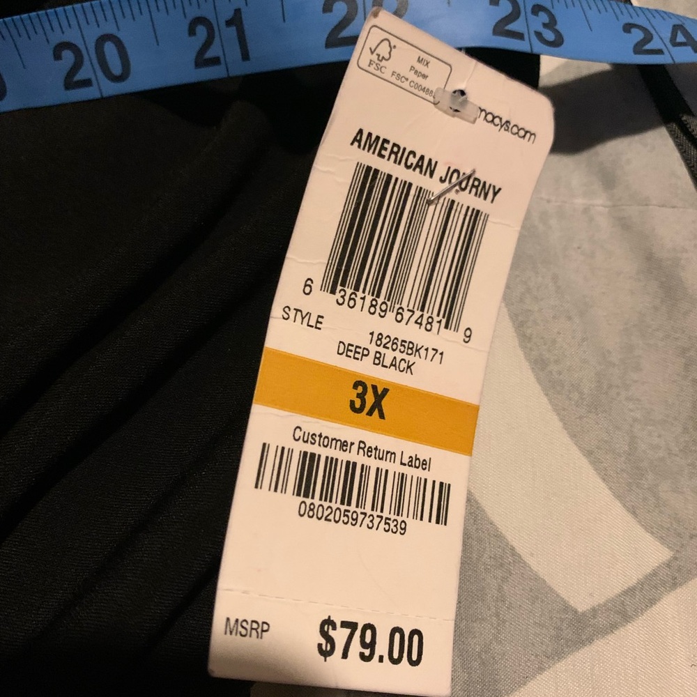 Style & Co 3X NWT Black adjustable Spaghetti Strap Maxi - Picture 9 of 10